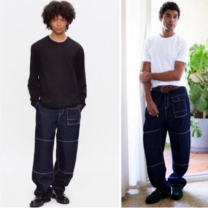 KOTN Men’s Manzala Relaxed Straight Leg Jean Pant Sz 25 Mid Wash